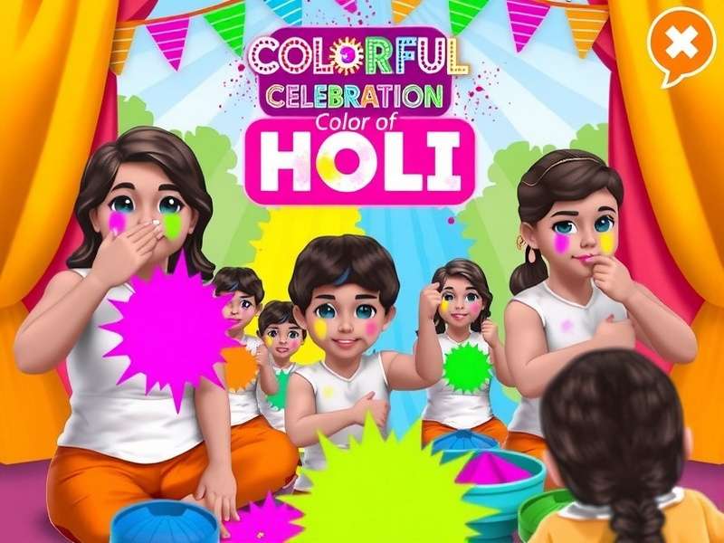 Colorful Holi Celebration Game Screenshot